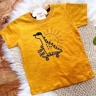 Conj. Camiseta Gool Dude e Bermuda - Mostarda e Jeans